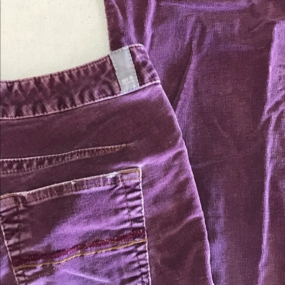 Boho vintage purple low rise boot cut corduroys - Picture 5 of 5